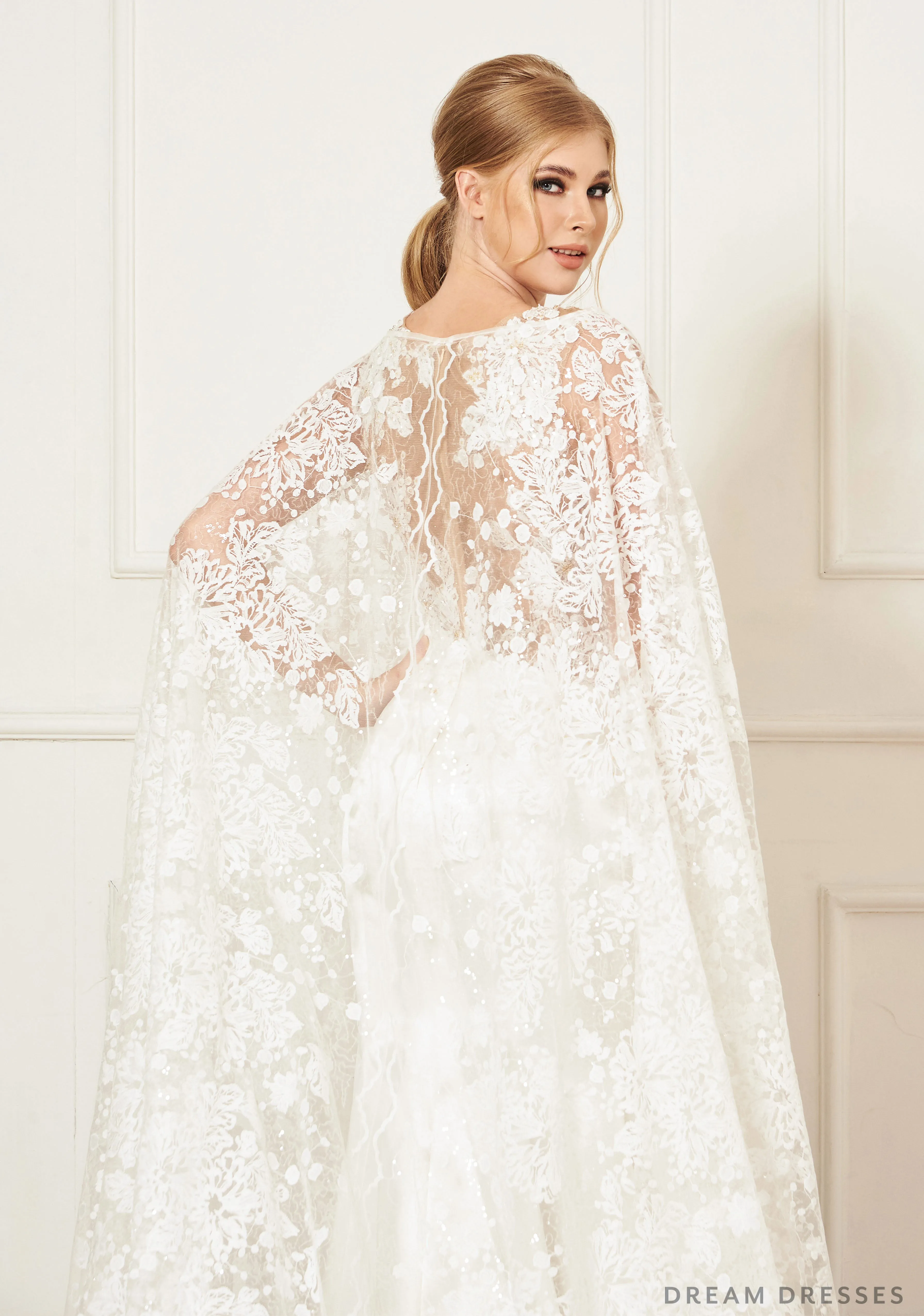 Lace Bridal Cape (#EMILE)
