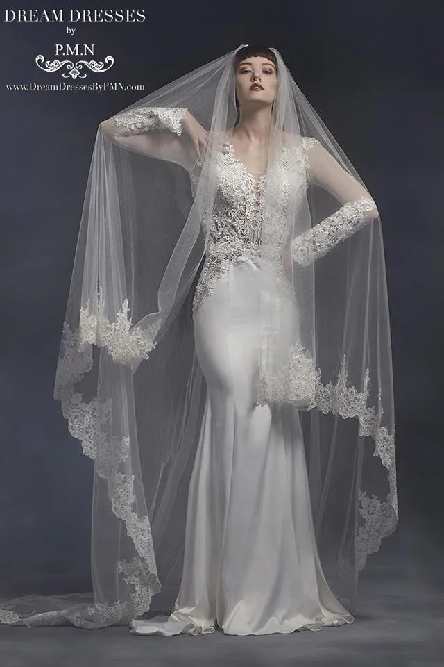Lace Cathedral Wedding Veil (#SS16310)