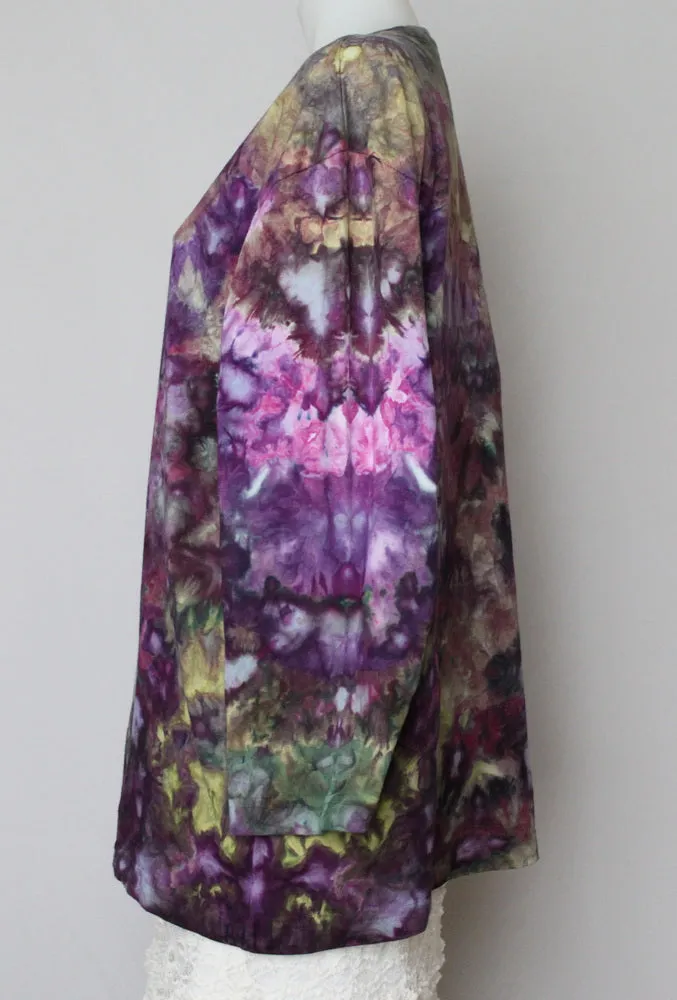 Ladies 3 quarter sleeve shirt size XL - Kimmy's Purple crinkle