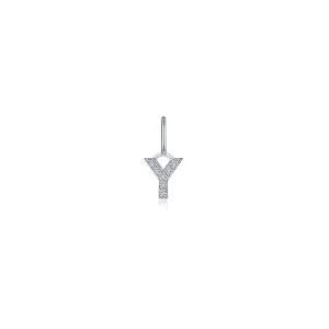 Lafonn Simulated Diamond Letter Y Charm Pendant P2040CPY