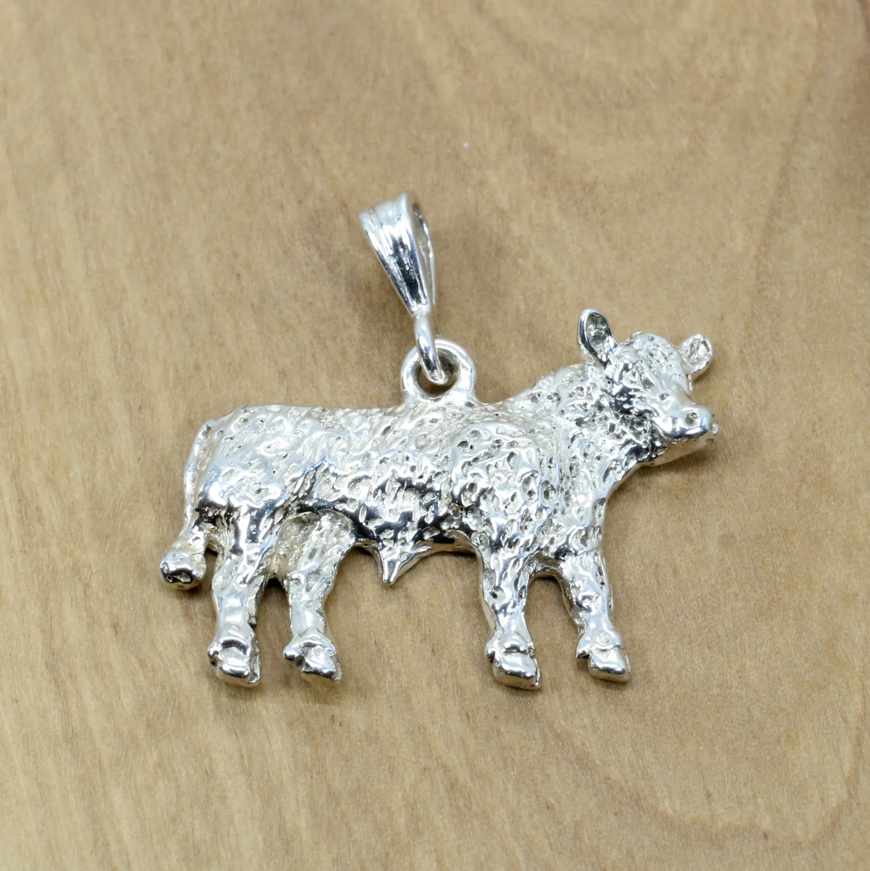 Large Prize Show Hereford or Charolais Steer Necklace for Him or Her