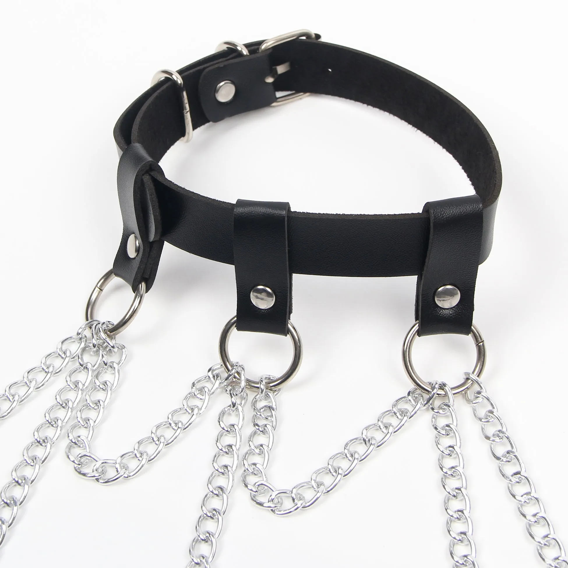 Leather Egypt Chest Harness Straps Waist Adjustable Gothic Straps Cage Bras Body