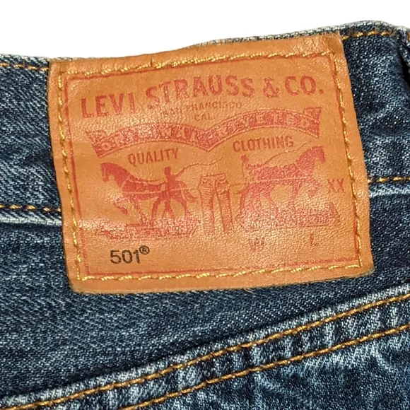 Levi's 501 high rise women's vintage inspired button fly cotton shorts W…