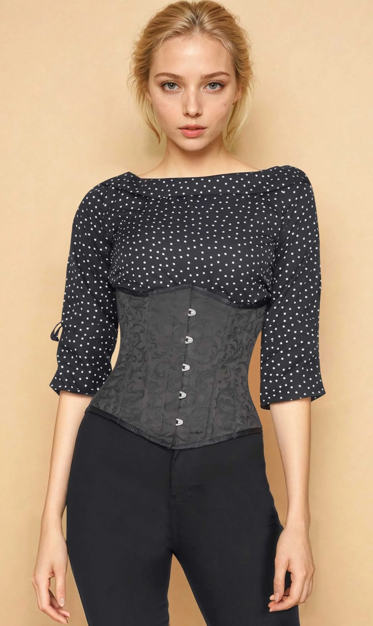 Liara Steel Underbust Brocade Corset
