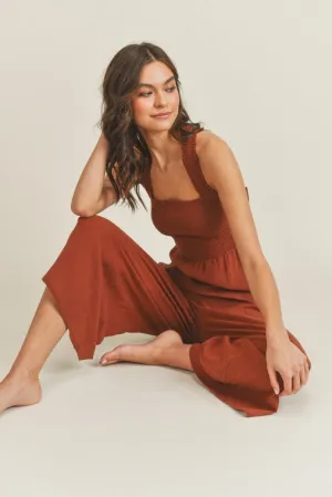 Liza Open Back Tie Jumpsuit