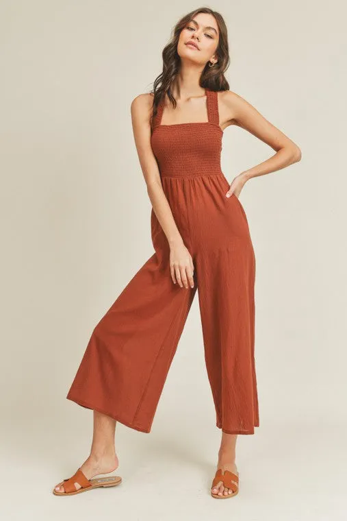 Liza Open Back Tie Jumpsuit