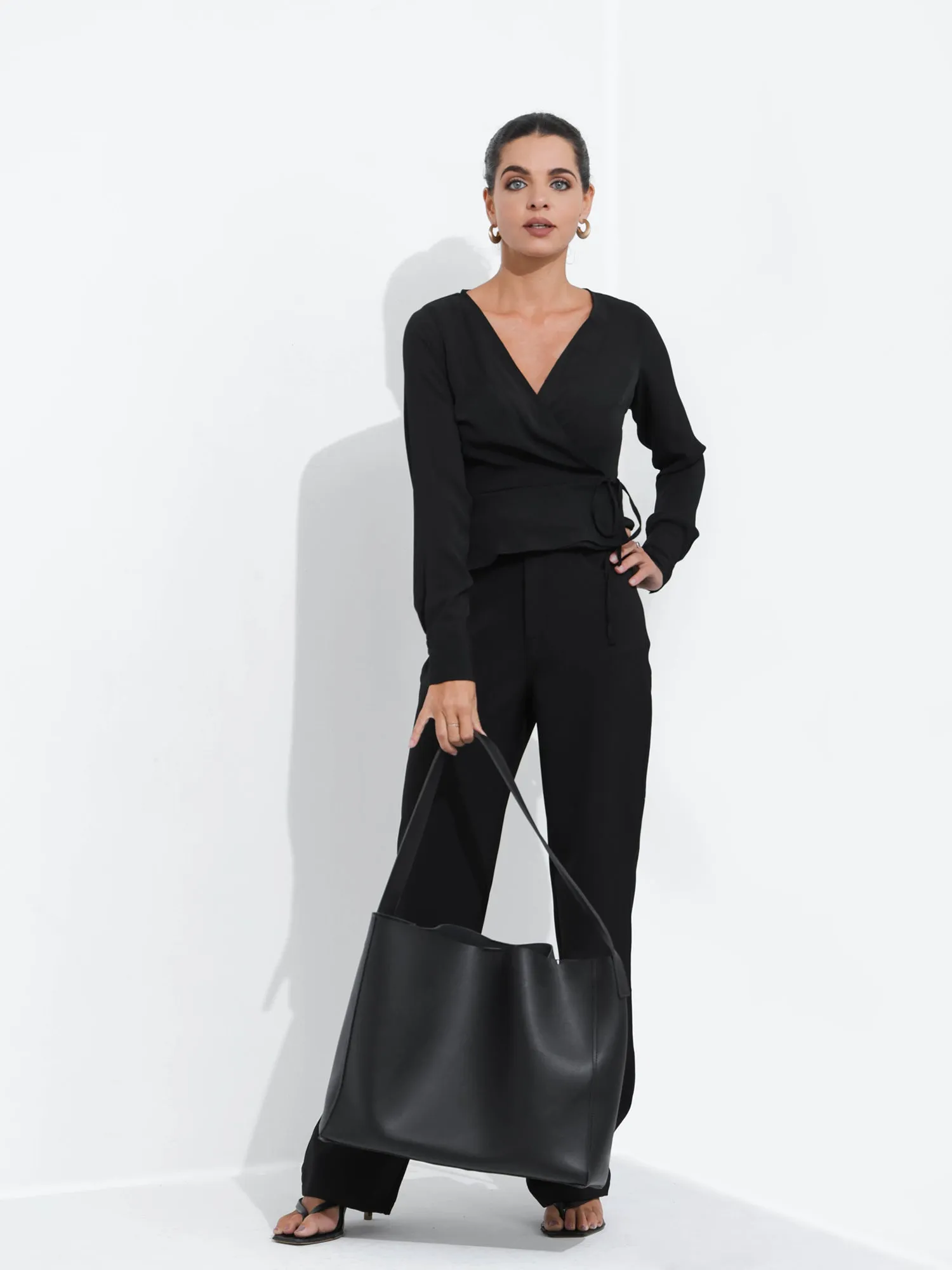 Long Sleeve Wrap Top