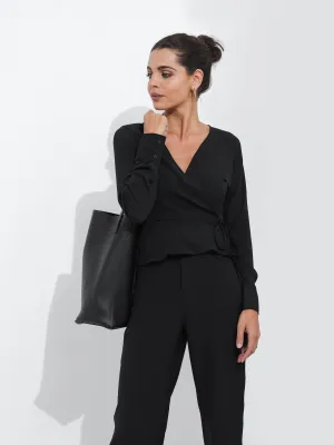 Long Sleeve Wrap Top
