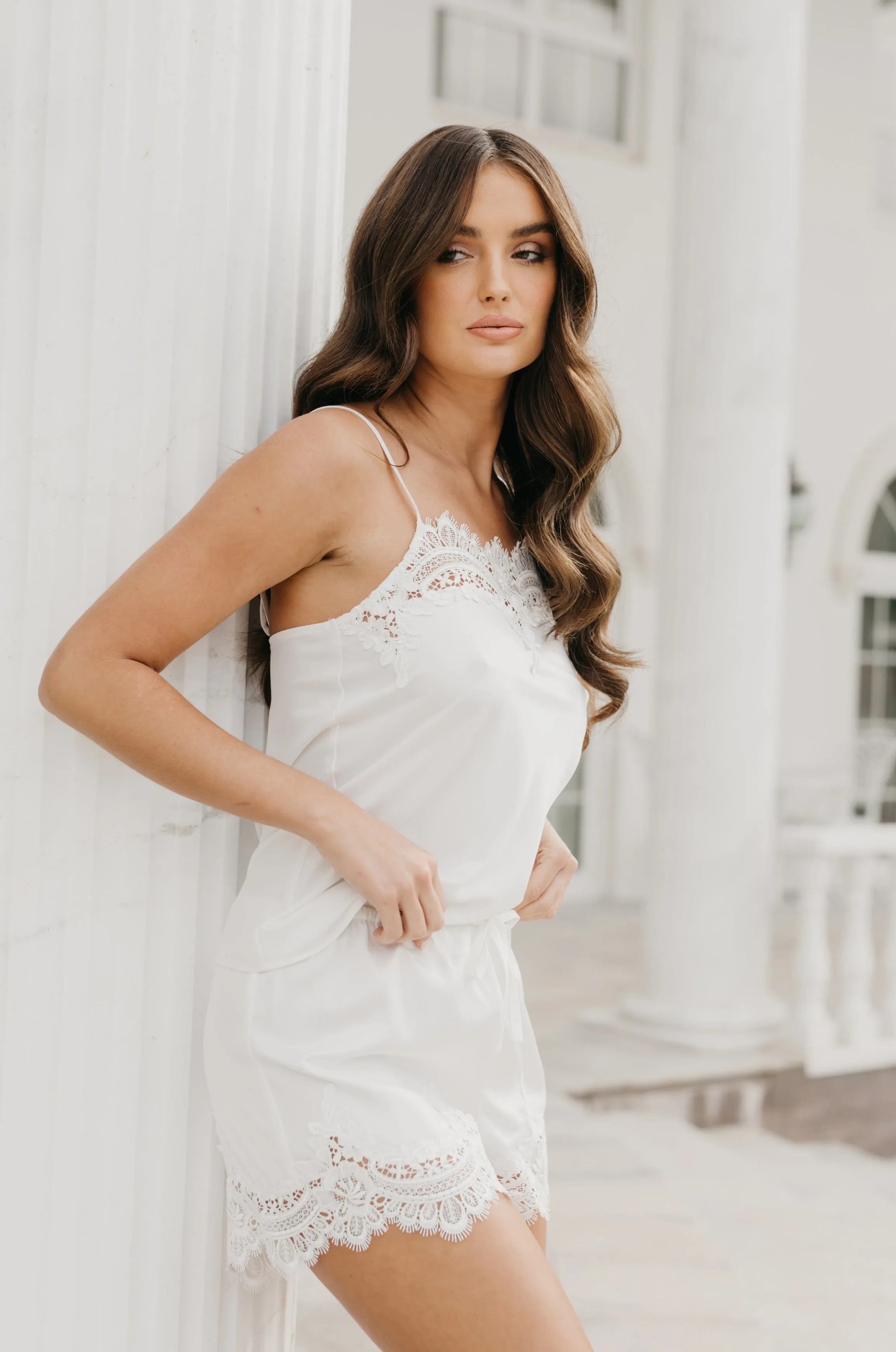 Lulu Lace Trim Bridal Set
