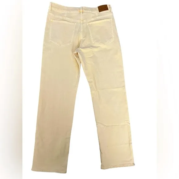 Madewell The '90s Straight Jean Pastel Light Butter Yellow Wash Size W31 NWT