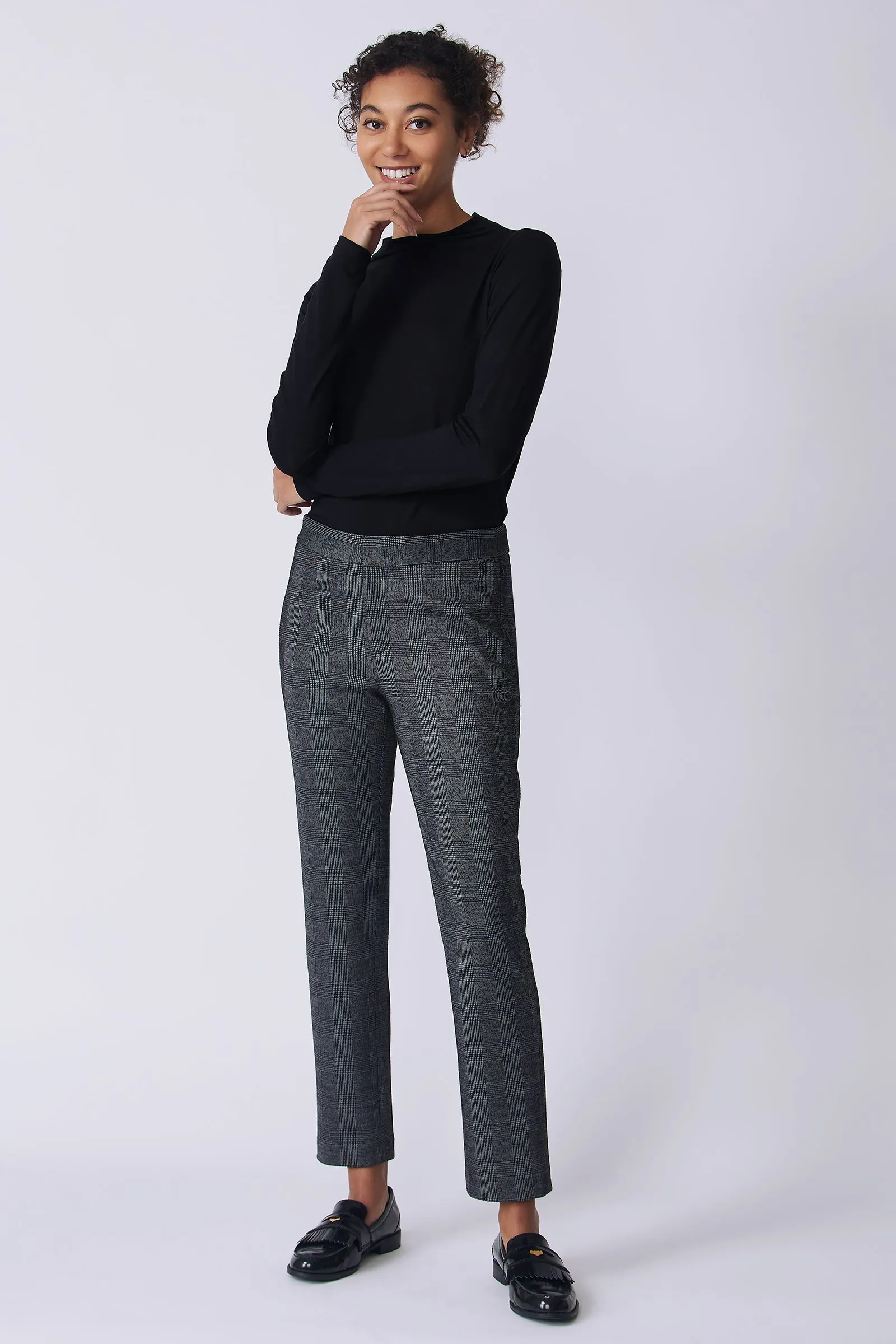 Madison Pant - Black Plaid