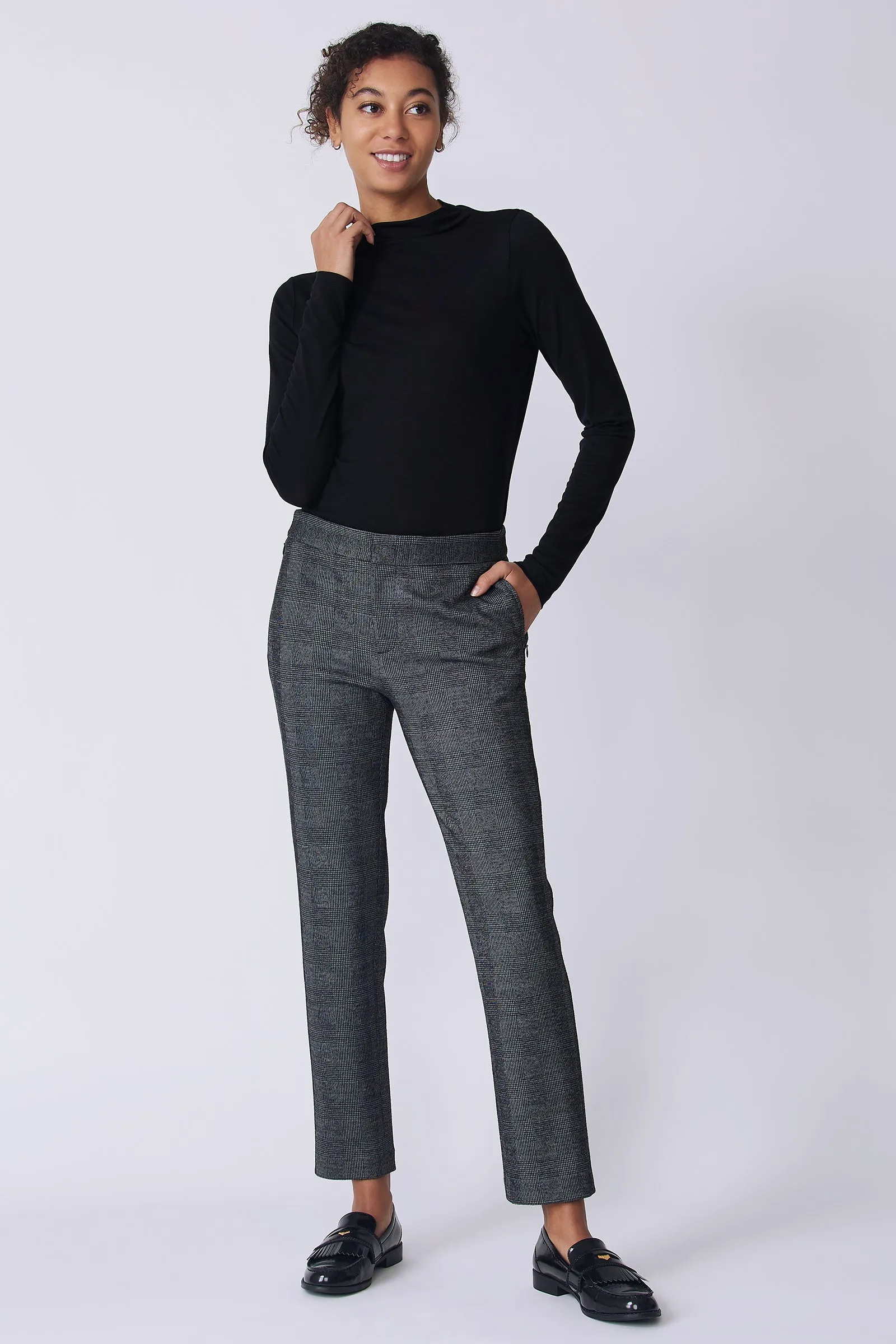 Madison Pant - Black Plaid