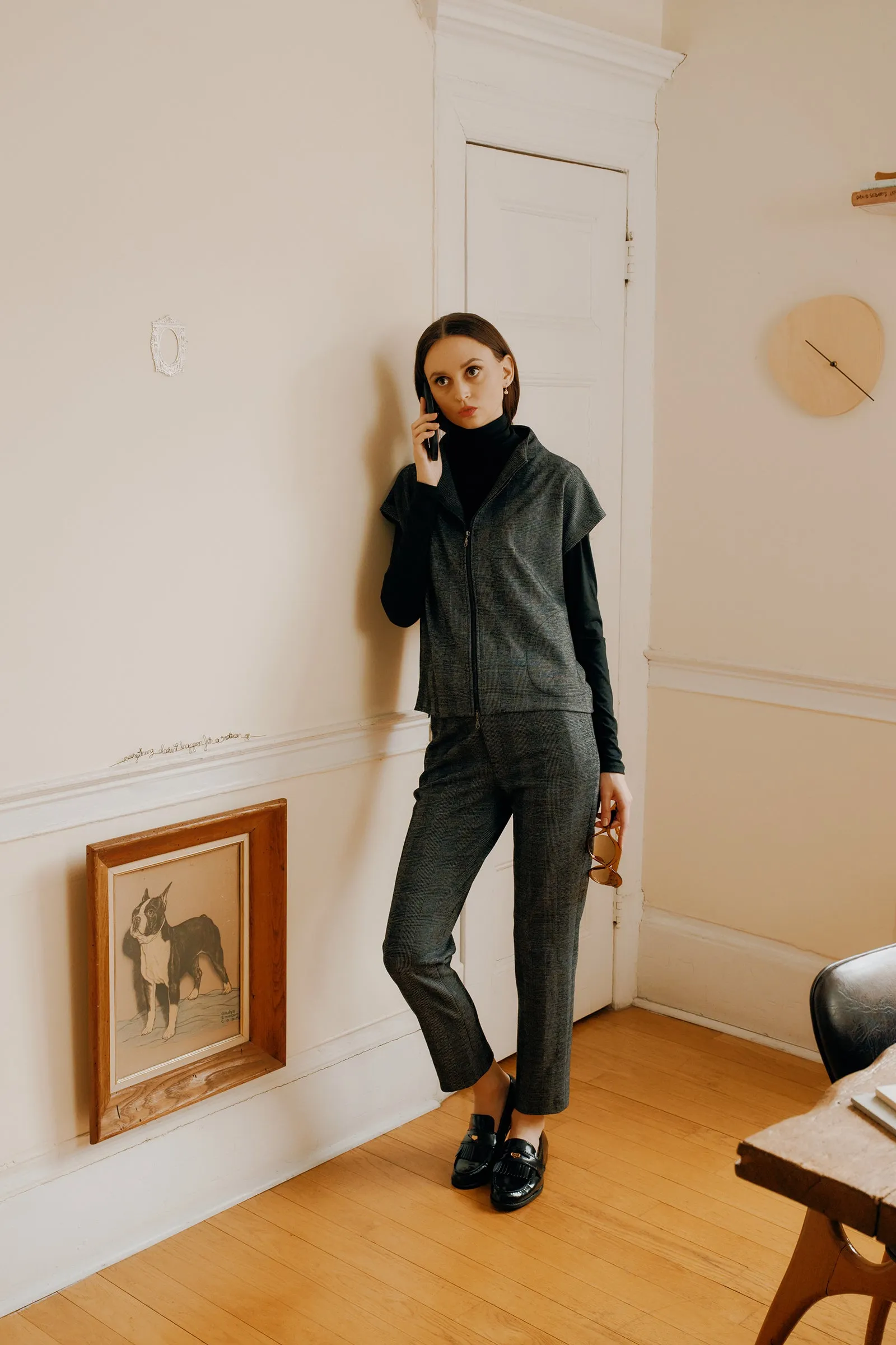 Madison Pant - Black Plaid