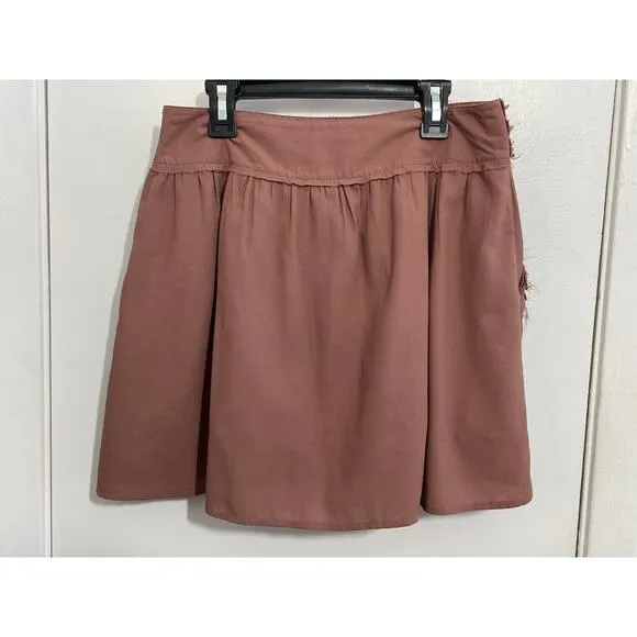 Maison Scotch Mini Skirt Small Pink Ruffled Romantic Swiftie Fairy Regency