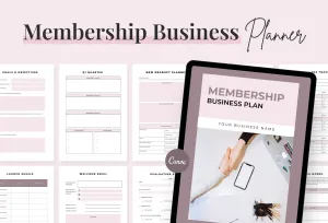 Membership Business Planner A4 Canva Template