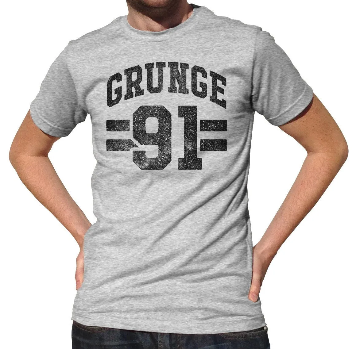 Men's Grunge 91 T-Shirt Alternative 90s Music Punk Grunge Rock and Roll