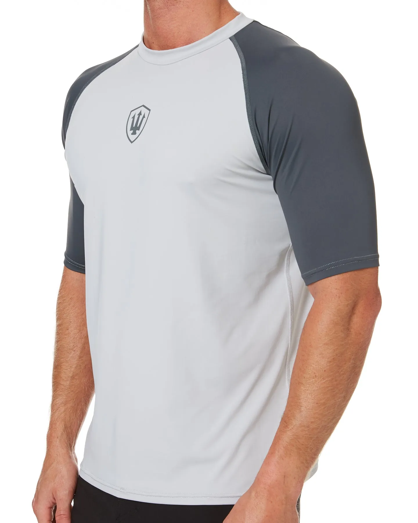 Mens S/S 2 Tone Relaxed Fit Rash Shirt