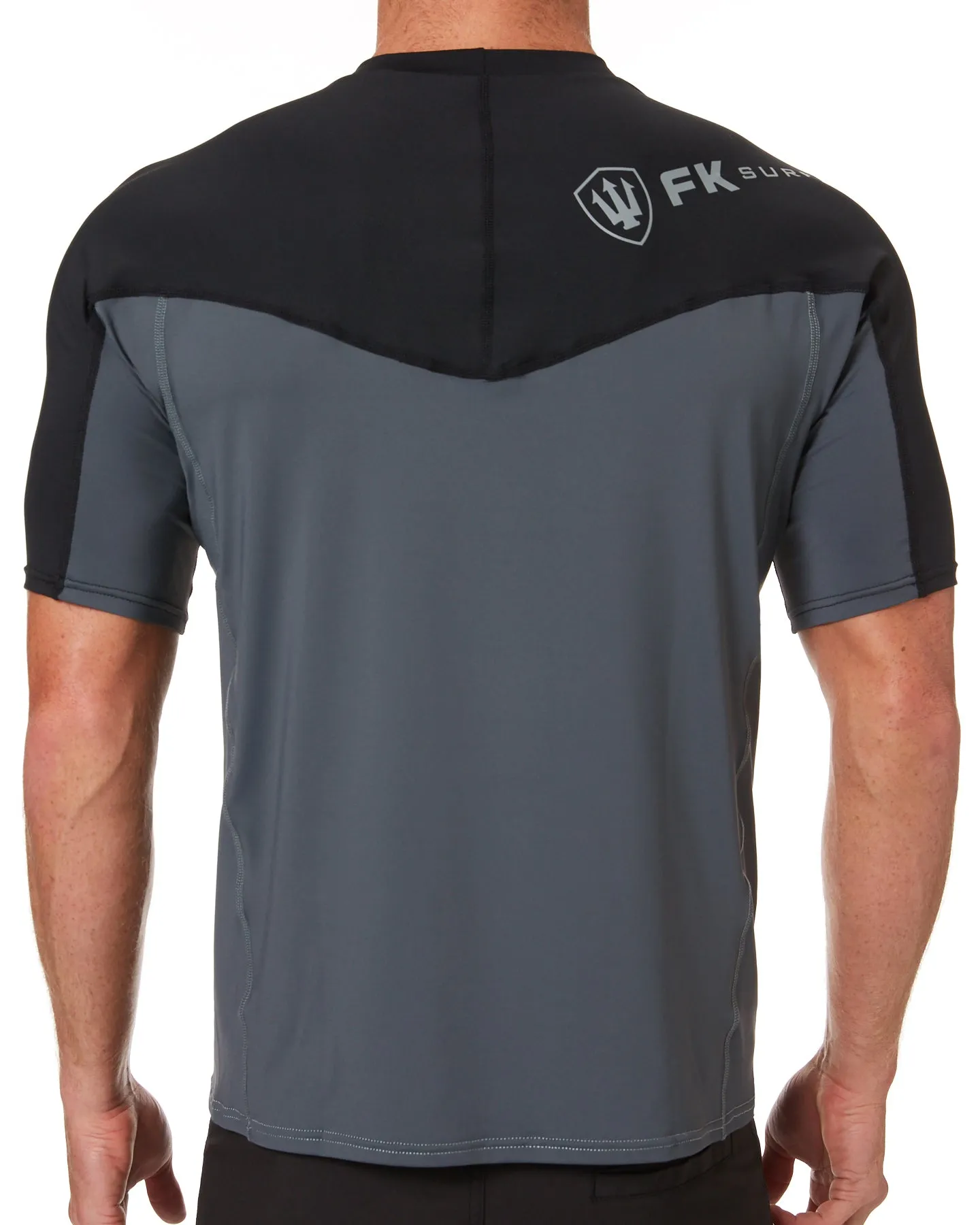 Mens S/S 2 Tone Relaxed Fit Rash Shirt
