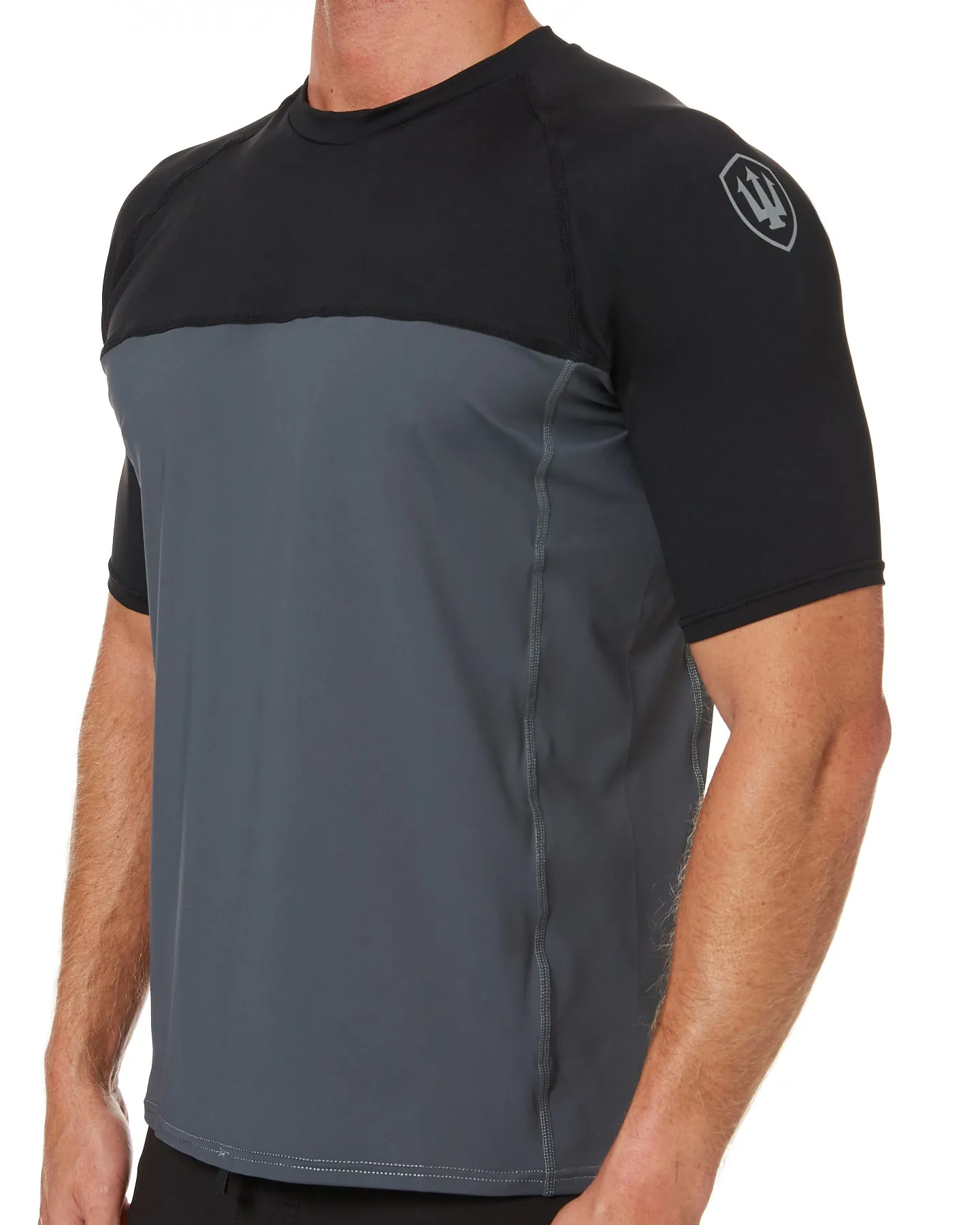 Mens S/S 2 Tone Relaxed Fit Rash Shirt