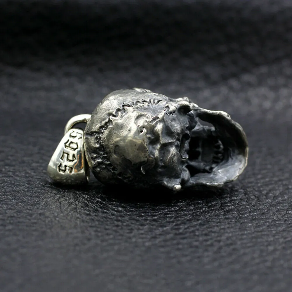 Men's Women's Real Solid 925 Sterling Silver Pendants Jewelry Skull Fashion