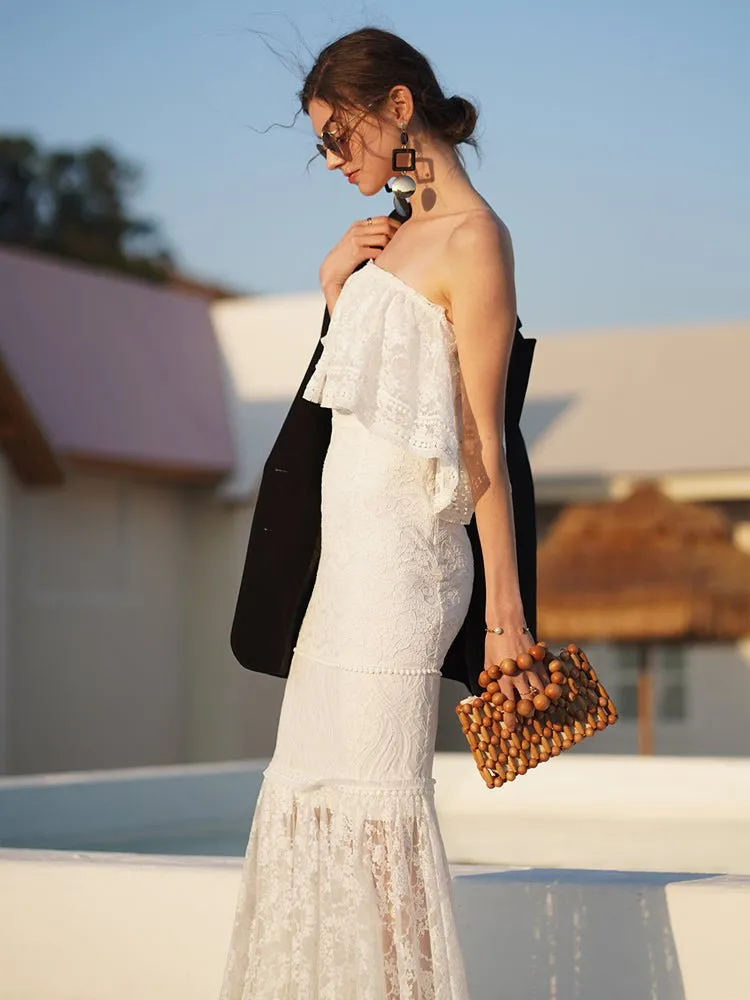 Mermaid Light Wedding One-Shoulder Engagement Dress