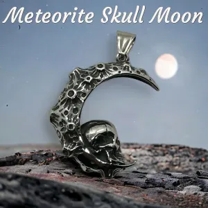 Meteorite Skull Moon: A Pendant That Captures the Cosmic Enigma (#r0015)