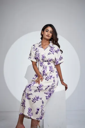 Midi Waterless Printed Dress