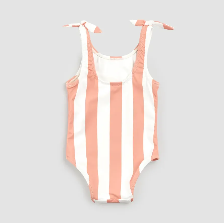 Miles The Label Coral Striped Swimsuit