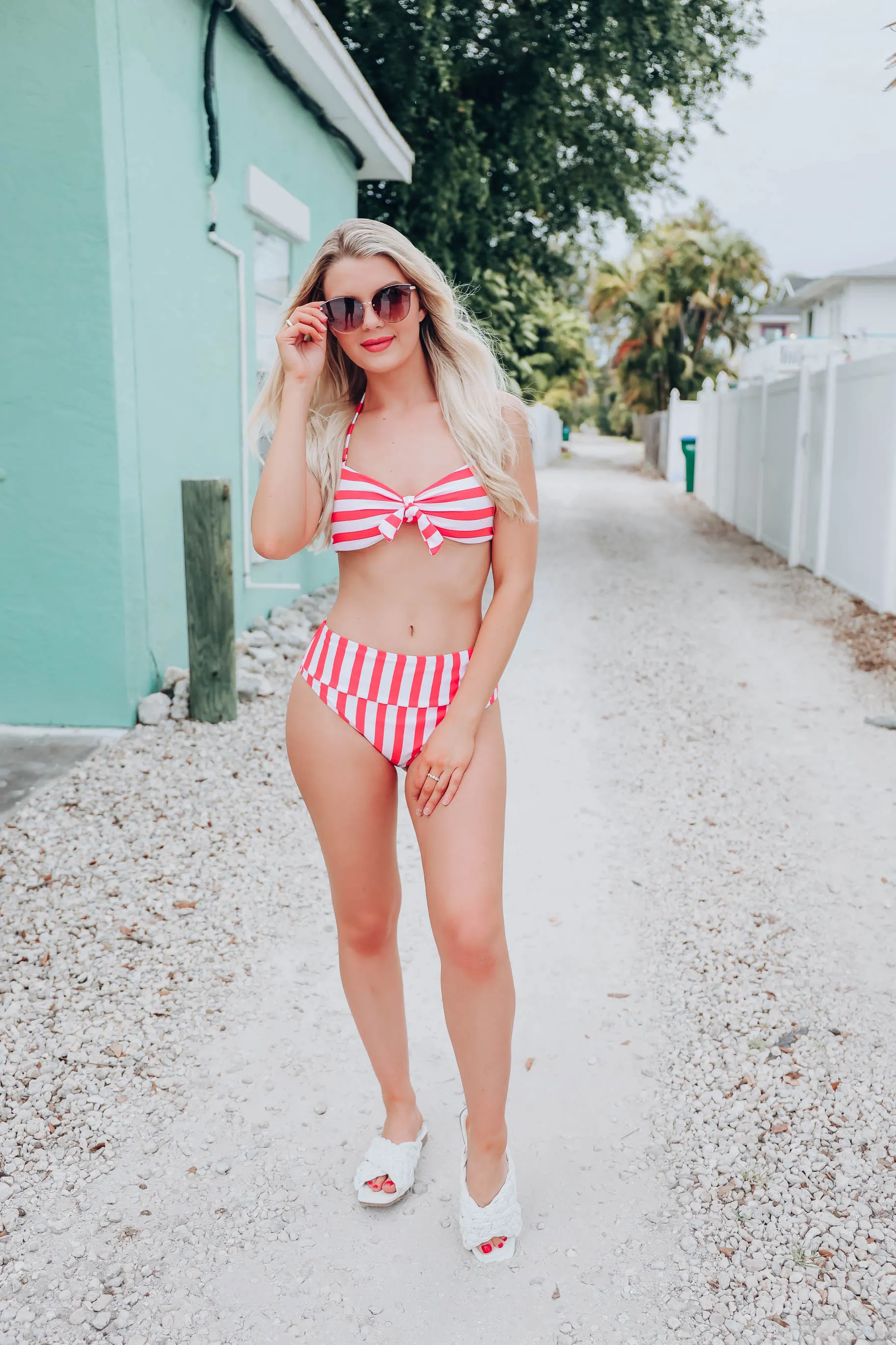 *Model* Treasure Bay Bikini Two Piece Set - Red - Size Medium - Final Sale