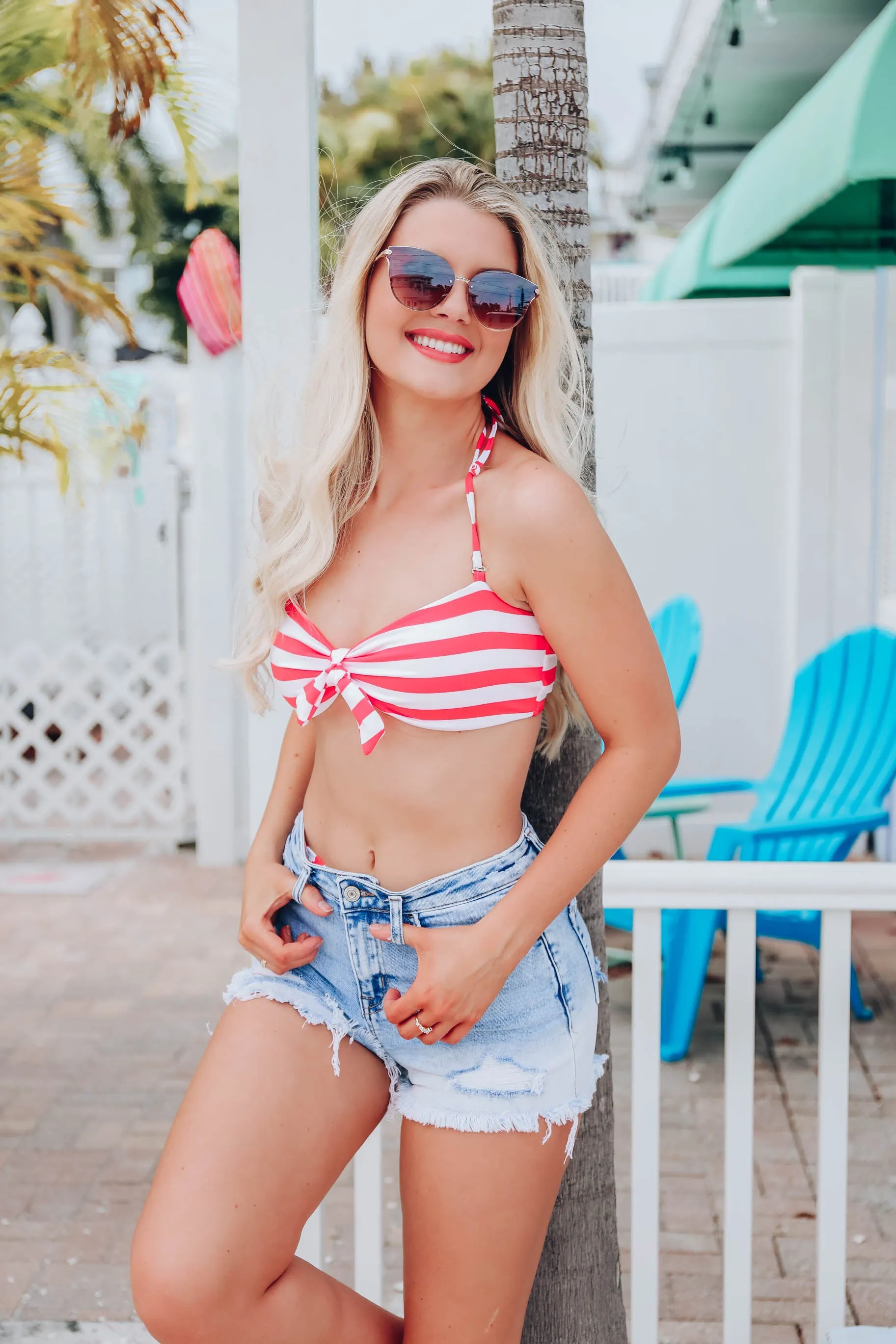 *Model* Treasure Bay Bikini Two Piece Set - Red - Size Medium - Final Sale