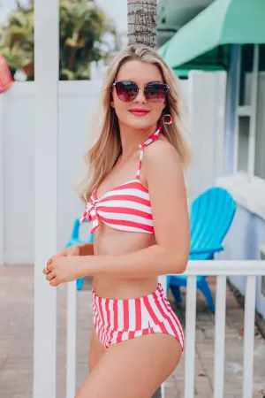 *Model* Treasure Bay Bikini Two Piece Set - Red - Size Medium - Final Sale