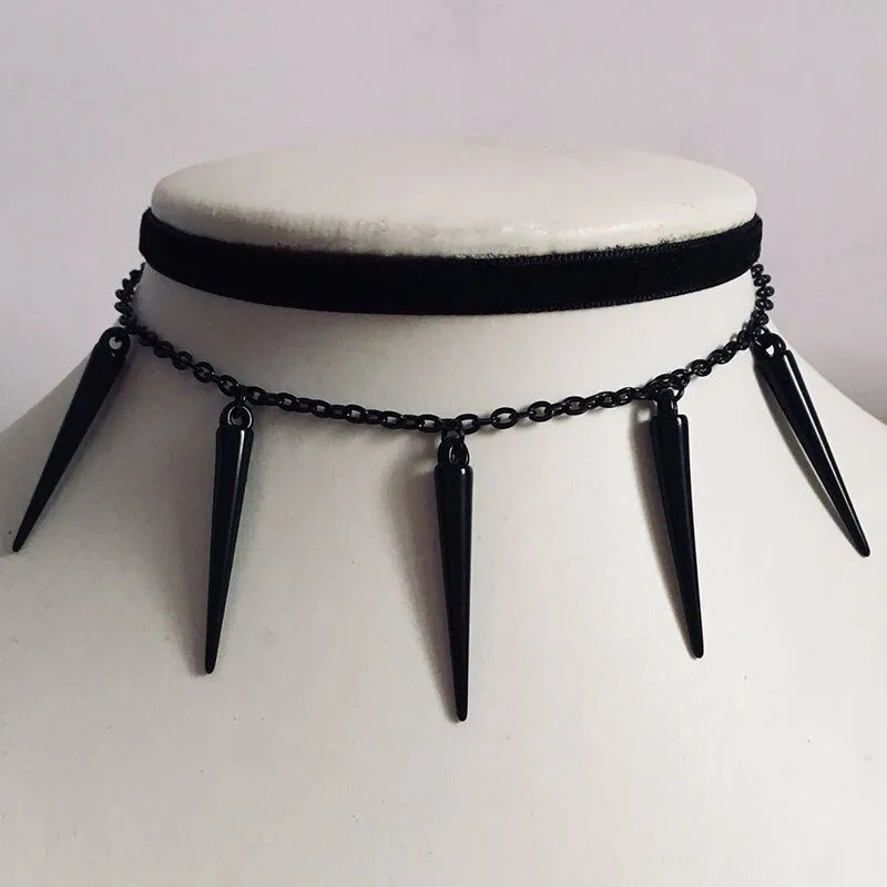 Moon Gothic Chains O Ring Choker gothic choker, moon necklace, moon choker