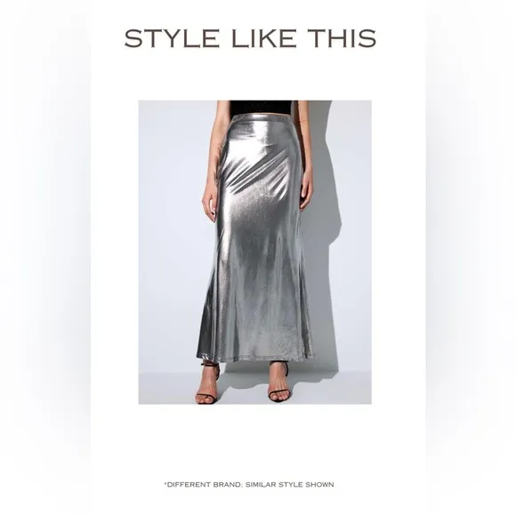 NEW - Metallic Midi Festival Skirt
