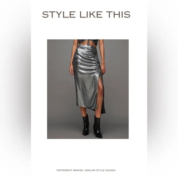NEW - Metallic Midi Festival Skirt