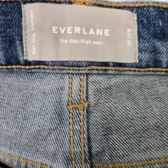 NWT Everlane The Way High Jeans in Distressed Wash Size 29 Long