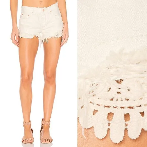NWT New Free People Daisy Chain Lace Festival Shorts