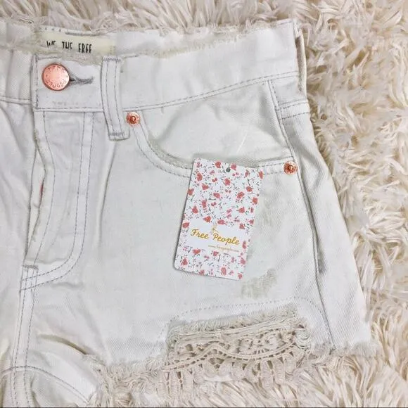 NWT New Free People Daisy Chain Lace Festival Shorts