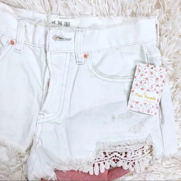 NWT New Free People Daisy Chain Lace Festival Shorts