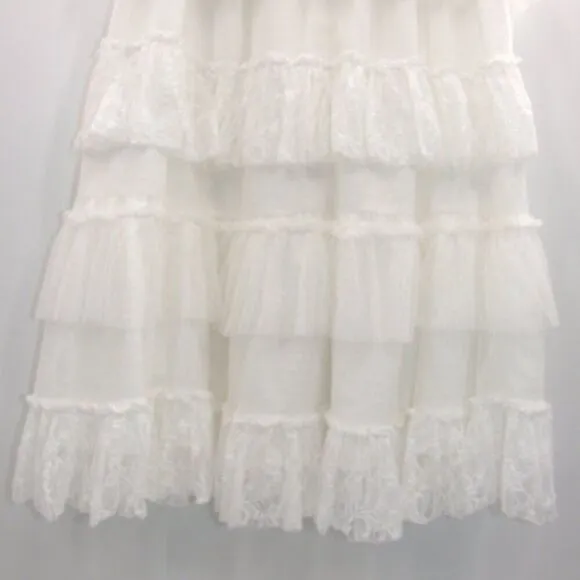 NWT Anthropologie White Forever That Girl Tiered Midi/Maxi/Midaxi Skirt Size XL