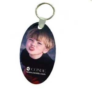 Oval Aluminum Keychain