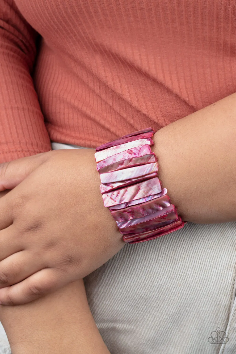 Paparazzi - Beach Blast - Red Bracelet