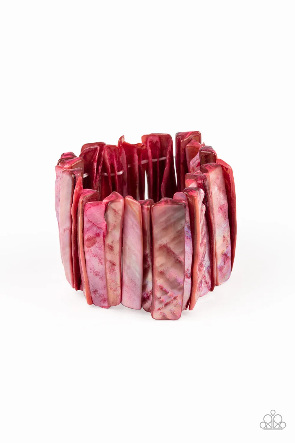 Paparazzi - Beach Blast - Red Bracelet