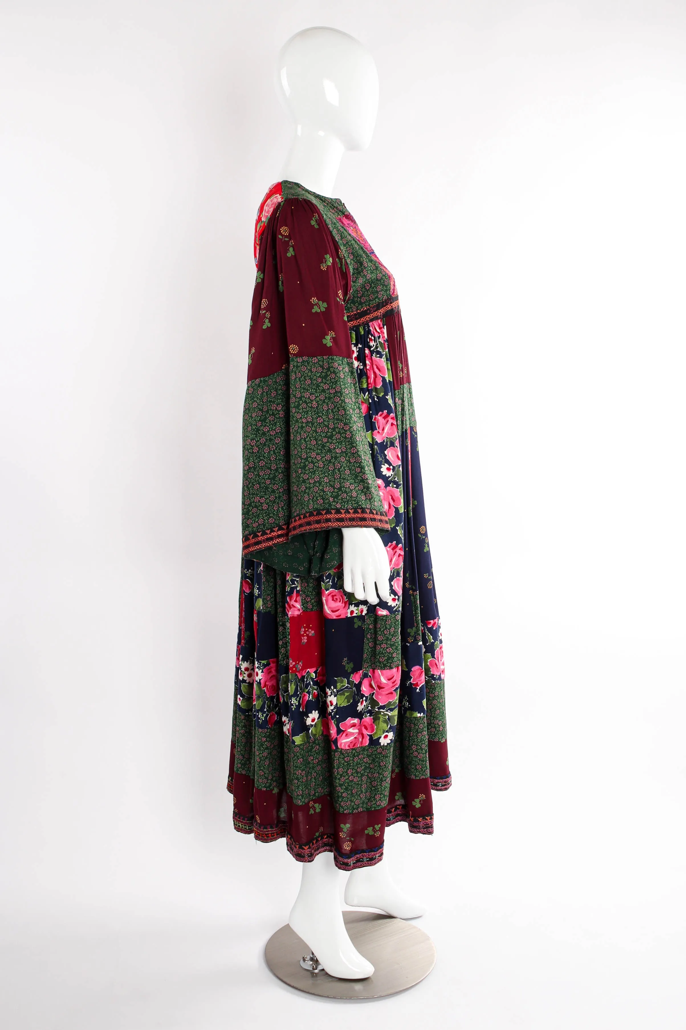 Patchwork Peasant Dress