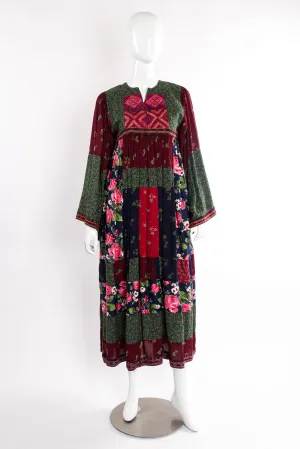 Patchwork Peasant Dress