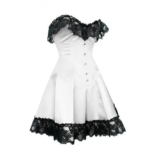 Paulina Gothic Net Overlay Corset Dress