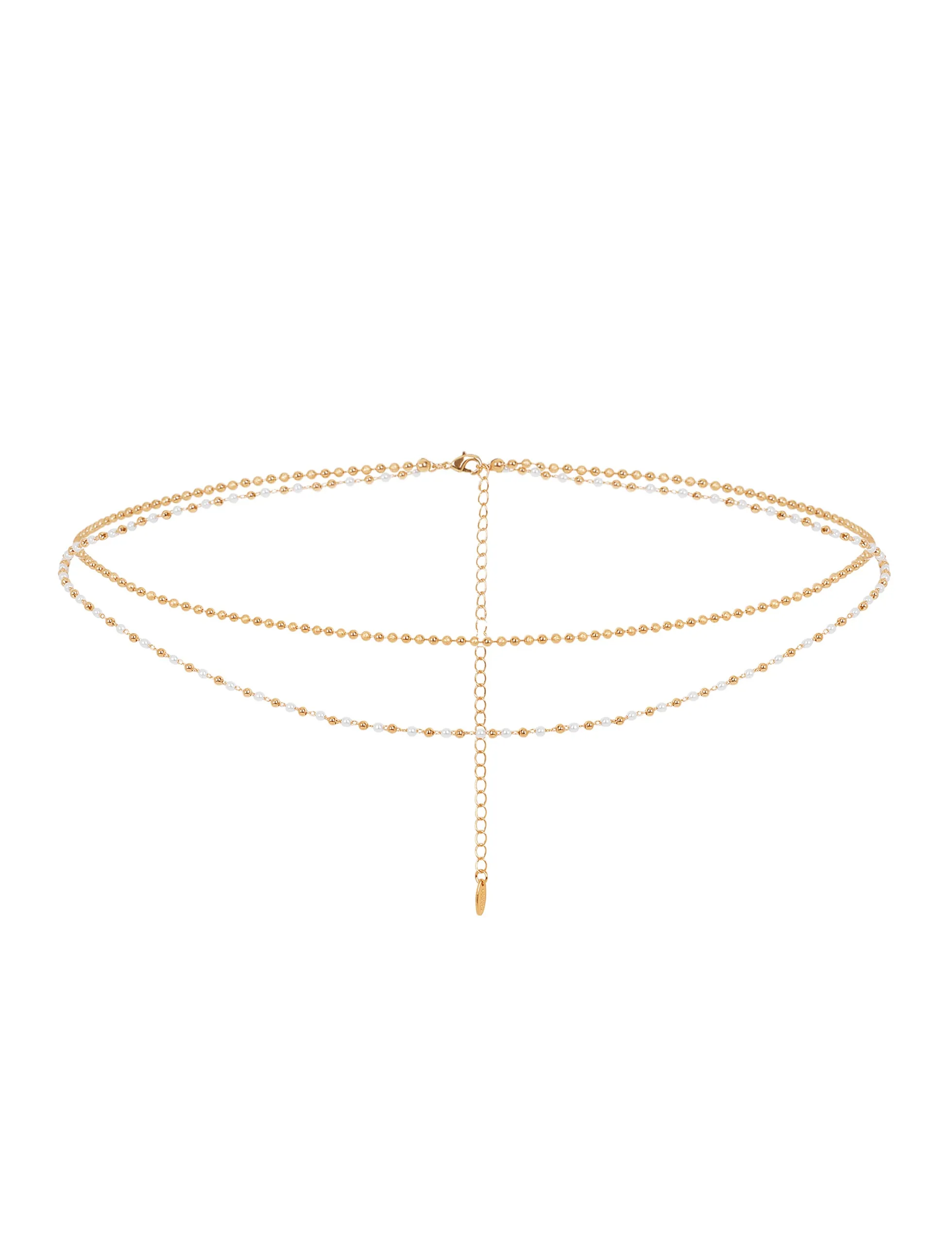 Pearl Strand Gold Body Chain