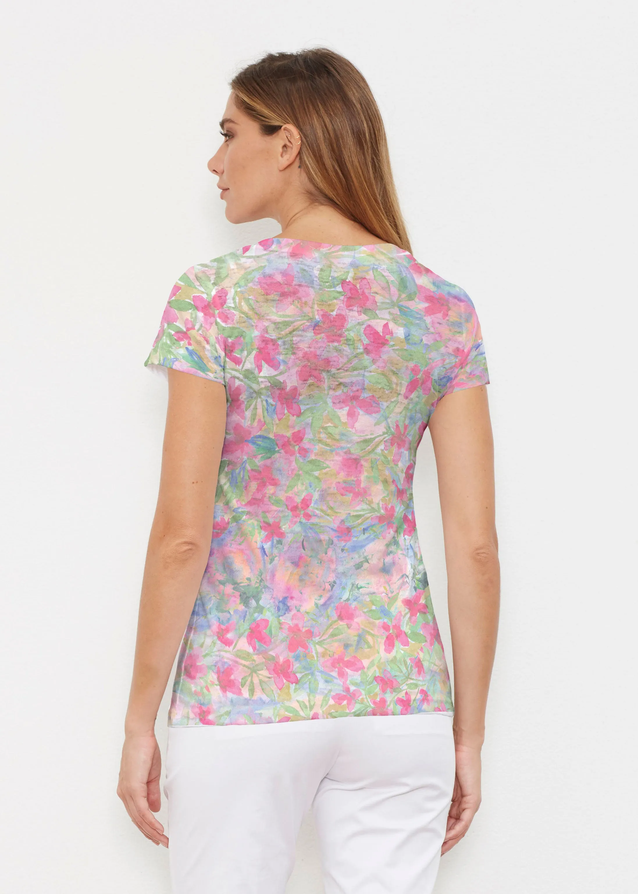 Penelope (17255) ~ Signature Cap Sleeve V-Neck Shirt