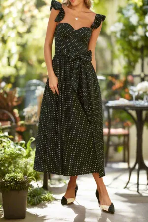 Pin Dot  Maxi Dress