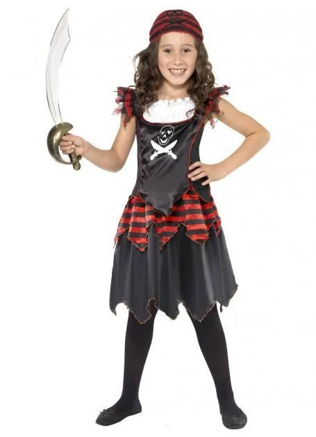 Pirate Gothic Skull and Crossbones Girl Costume