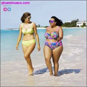 Plus Size Bikini Women Push Up Padded High Waist Bikini Set
